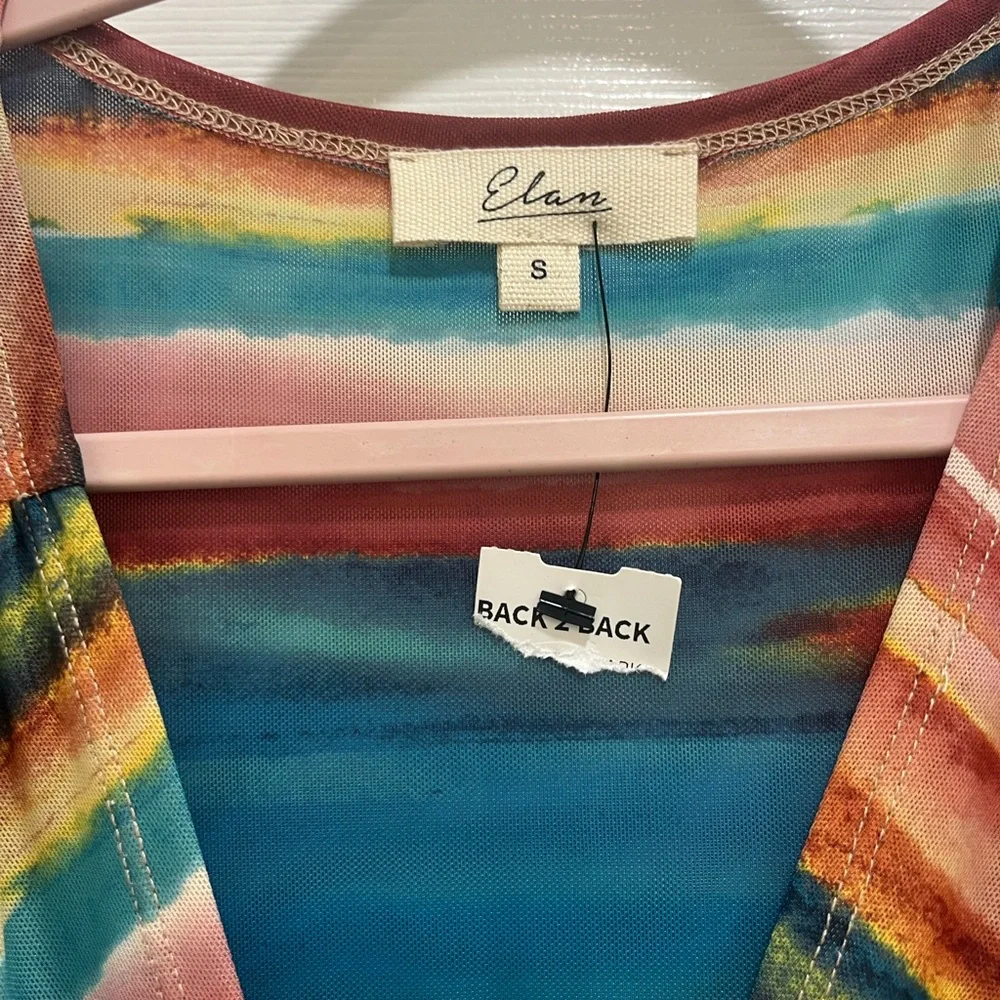 Elan Vibrant Striped wrap dress - Picture 3 of 3